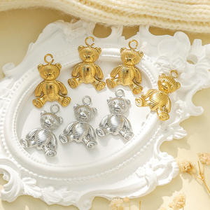 PVd זהב נירוסטה תליוני דובי תליוני וקמעות עבור שרשרת קסם - Product Image 4