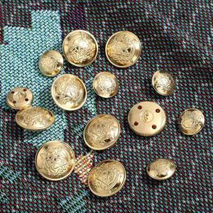 16pcs 골드 빈티지 금속 버튼 블레이저 레트로 합금 장식 황동 재봉 손잡이 생크 남성용 여성용 여름 전통 - Product Image 5