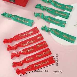 Bracelet personnalisable en polyester Joyeux Noël pour adolescents et adultes – Cadeaux de fête festifs pour les célébrations et événements de fin d'année - Product Image 6