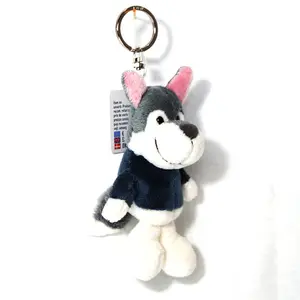 Custom Logo free sample Christmas moose plush keychain toy/Oem Customized Super Soft Velboa Plush Moose Keychain toy