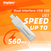 KingSpec hard disk portabel, USB 3.2 Tipe c ssd 128GB 256GB 512GB 1TB memori flash thumb drive usb c ssd eksternal