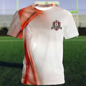 Camisetas de baloncesto y fútbol de manga corta, camisetas de entrenamiento, camisetas de manga corta, personalización de fábrica disponible.F10 - Product Image 1
