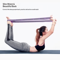 Correa de Yoga con Resistencia Digital, Banda Elástica para Ejercicios de Fitness, 35lbs, 12 Lazos para Pilates