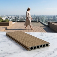 Revêtement de terrasse WPC de luxe AL-K140-23C 18 mm - Moderne, antidérapant, imperméable, résistant à l'humidité, écologique, ignifuge, résistant aux fissures