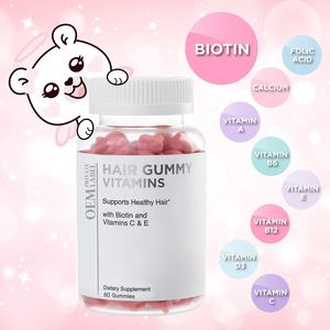 Gomitas de vitaminas para el cabello con biotina, el mejor suplemento para el crecimiento del cabello, gomitas de colágeno, gominolas de biotina de etiqueta privada - Product Image 5