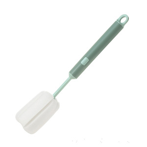 Long <b>Handled</b> <b>Sponge</b> Cup Brush With Multi Hole Design For Tea Stain And Limescale Removal - Product Image 2