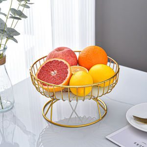 Plateau à fruits rond en or de luxe nordique, créatif, <span class=keywords><strong>pour</strong></span> le salon, le bureau, le rangement de collations, le service de gâteaux - Product Image 2