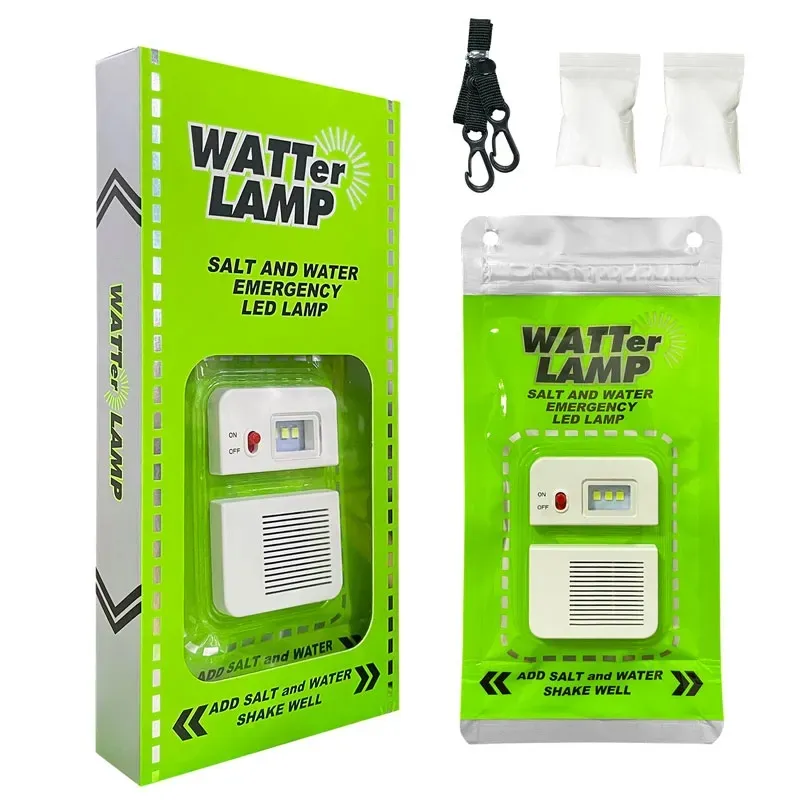 Wholesale Outdoor Salt Water Powered Lamp Portable Emergency Camping Lamp Charging-free Salt and Water Emergency Led Lamp
