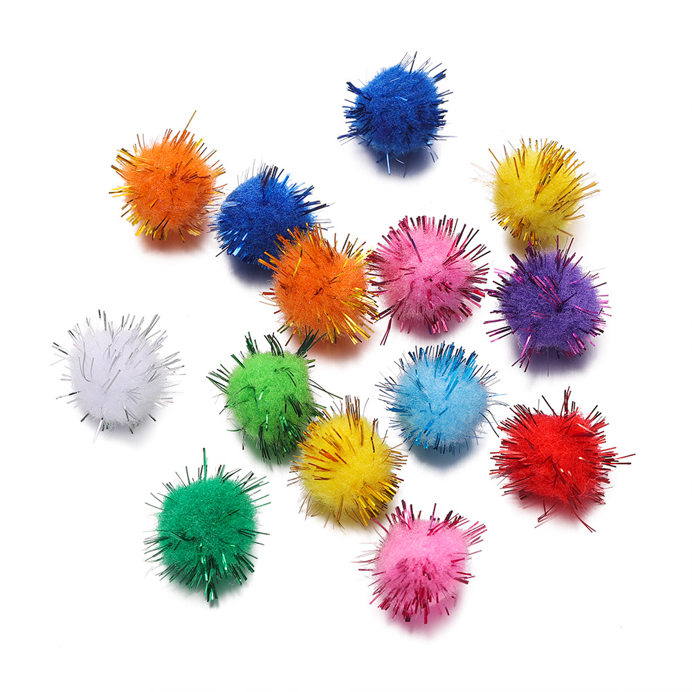 Pompon en fil doré de 2,5 cm