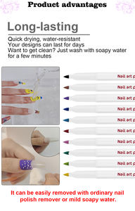 KHY KH8030 9 colores Nailart pintura dibujo suministros herramientas dibujar acrílico para uñas pintura esmalte Kits Dot Nail Art rotulador - Product Image 5