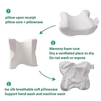Oreiller en mousse à mémoire de forme avec trou pour le bras, anti-engourdissement des mains, pour la sieste au bureau, multifonction, orthopédique, pour la santé du cou, pour couple, en polyester et coton