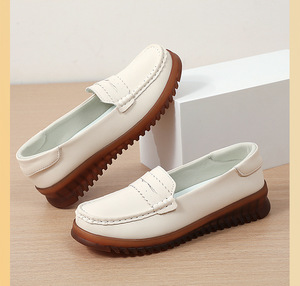 Scarpe da Donna in Pelle di Vacchetta 2026 Nuove Ballerine Slip-on con Suole Morbide che Non Stancano i Piedi Scarpe da Mamma - Product Image 6