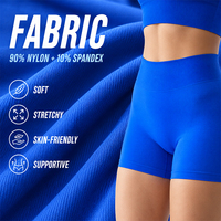 Shorts Deportivos para Mujer, Sin Costuras, Cintura Alta, Moldeadores de Glúteos, Nailon y Spandex Suaves, Sin Dobladillo Enrollado, para Gimnasio, Entrenamiento, Yoga