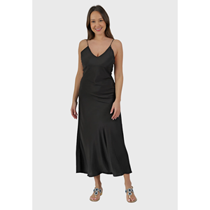 Vestido Tropea de Seda Italiana en Color Negro - Product Image 3