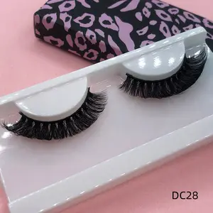 Markanızı oluşturmak vegan sentetik saç tam şerit kirpik d kıvırmak rus şerit lashes doğal kirpik bitki fiber kirpik