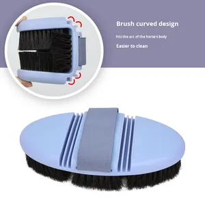 <span class=keywords><strong>Brosse</strong></span> et outils de nettoyage pour chevaux en plastique écologique - Product Image 3