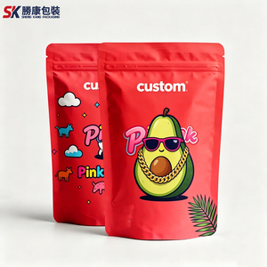 Factory-customized, resealable mini 3.5g zipper flat pouches with three-side sealing; self-sealing polyester film <b>bags</b> - Product Image 1