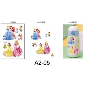 Pegatinas de PVC con temática de princesa, decoración UV impresa personalizada DIY para el hogar, Material de vinilo impreso UV - Product Image 1