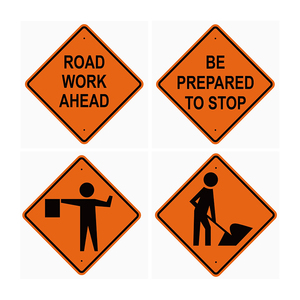 Señales de Tráfico Temporales de Aluminio Reflectantes Naranjas para Seguridad Vial, Advertencia de Construcción, Control de Tráfico, <span class=keywords><strong>Obras</strong></span> Viales - Product Image 1