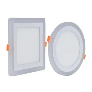 Diskon besar 22w desain dapat diredupkan smd rgb rgbw kantor hotel hemat energi bentuk persegi bulat led panel langit-langit bagian lampu