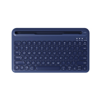 Slim Stand in Slot Portable Wireless untuk Mini Keyboard 78 Tombol Desain Gunting Logam Ultra Tipis Baru Mac Laptop iPad iPhone