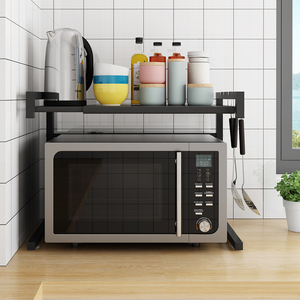 Da cucina in metallo nero desktop retrattile lunghezza estesa <span class=keywords><strong>forno</strong></span> a microonde cremagliera - Product Image 3