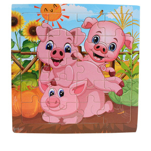 Puzzle Kayu Pesawat Kartun Kurang dari 50 Potong Mainan Edukasi Dini untuk Bayi & Balita Usia 2-7 Tahun - Product Image 6