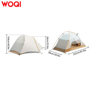 Carpa Domo Woqi para 2-3 Personas, 222x99x104 cm, Ligera, Impermeable, para 3 Estaciones, para Campamento al Aire Libre - Product Image 3