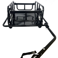 Transporteur de transport pratique remorque de cargaison de vélo avec 2 roues gonflables détachables outils Unity marchandises camping-car moto chariot