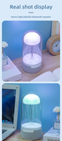 Coloré Portable HiFi Stéréo LED BT Méduse Blanc Bruit Haut-Parleur Ambient Lampe RGB Nuit Atmosphère Lumière Home Office Théâtre