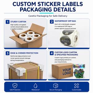 Étiquettes personnalisées pour crème glacée FX, autocollants holographiques imperméables, impression de logo pour gobelets à dessert, emballage d'aliments surgelés - Product Image 5