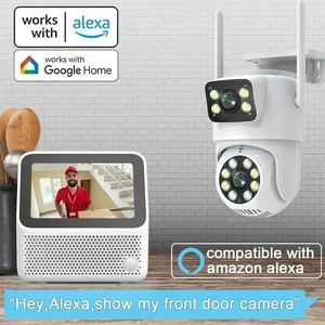 4k 8MP tuya ống kính kép PTZ thông minh Wifi máy ảnh Full HD ai con người tự động theo dõi ngoài trời 4MP an ninh Video <span class=keywords><strong>Camera</strong></span> - Product Image 6