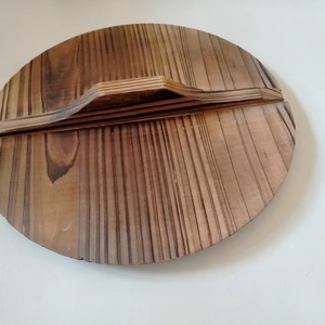 Tapa de madera para tanque de agua, hecha de madera de cedro, tamaño 18 cm. Tapa de olla de madera de estilo vintage, color carbón, rústica - Product Image 3