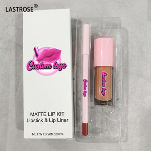 Kit de Lápiz Labial y Delineador de Labios 2 en 1, Impermeable, Antiadherente, de Larga Duración, Alta Pigmentación, Brillo Labial y Delineador de Labios Brillante - Product Image 2