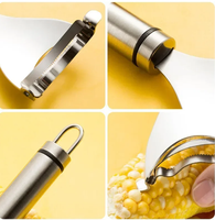 Éplucheur manuel de batteuse de maïs frais Rabot de maïs en acier inoxydable Outils de cuisine Profitez de maïs frais avec un effort minimal
