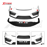 Lèvre de pare-chocs avant en fibre de carbone XTREME pour Porsche 718 982 Cayman Boxster, style GT4 RS, spoiler avant, séparateur de lèvre, diffuseur