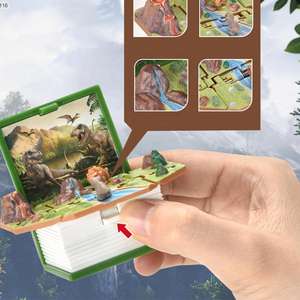 3D Pliant MINI Dinosaure <span class=keywords><strong>Monde</strong></span> Surprise Bombe Livre Porte-clés Jouets, Roman Livres Éducatifs Brinquedos - Product Image 4