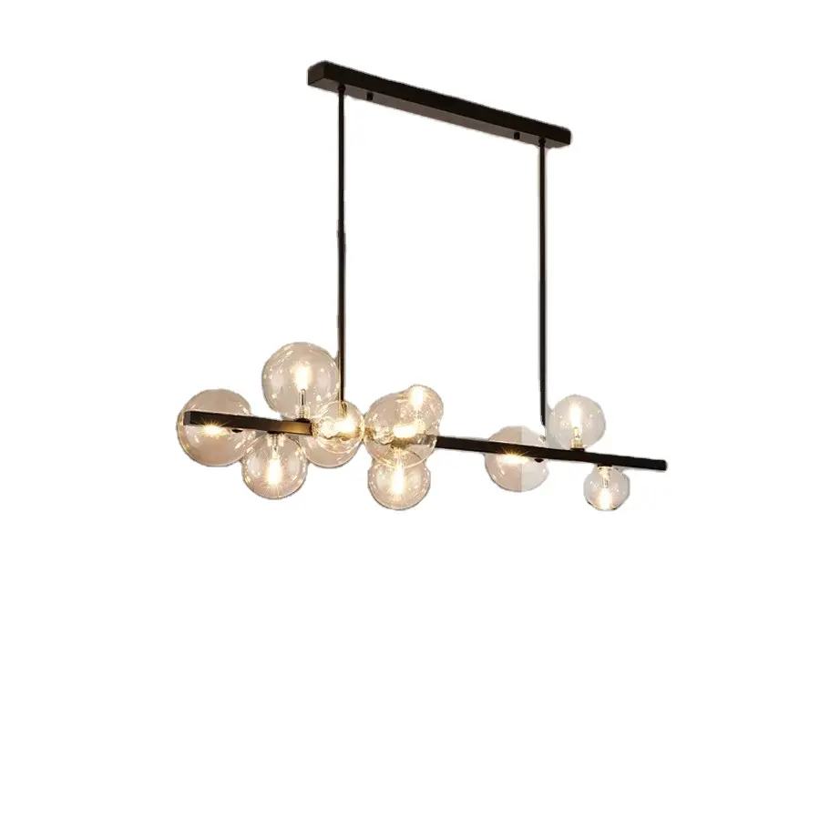 New design modern luxury indoor metal chandelier glass ball pendent lamp for living room bedroom hotel