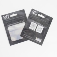 Sacs en mylar personnalisé transparent à une face haute tolérance avec fenêtre transparente fermeture éclair en aluminium emballage de leurre de pêche