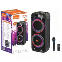 Speaker Bass Portabel Nirkabel Speaker Pesta Panel Kontrol Atas Layar Digital Pegangan Jinjing Terintegrasi Desain Vertikal Grosir