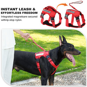 Set Harnesses Tali Dada Anjing Peliharaan yang Dapat Disesuaikan, Bernapas, Tahan Lama, Terbuat dari Nilon Mewah Oxford yang Reflektif - Product Image 5
