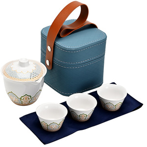 Travel <b>Tea</b> <b>Set</b> Porcelain Gaiwan With Lid Portable Gongfu <b>Tea</b> <b>Set</b> Business Gifts Dehua Ceramic 36S0 - Product Image 5