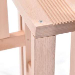 Pouf Pieghevole Portatile con 3 Gradini in Legno per Seduta in Ingresso, Camera da Letto, Ospedale, Soggiorno, Bagno con Funzione di Contenitore - Product Image 4