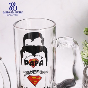 Tazas de Cerveza de Vidrio Clásicas con Logotipo Personalizado, Vaso de Pinta para Bebidas de Bar con Asa para Hoteles - Product Image 5