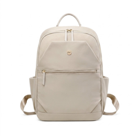 Sac à dos imperméable en nylon pour femme, pour ordinateur portable de 14 à 15,6 pouces, sac de travail minimaliste pour le bureau, avec sangle pour bagages, sac à dos de voyage