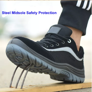 Người đàn ông của chống-bắn tung tóe giày an toàn Slip-On Flat mùa đông làm việc mặc với an ninh kỹ thuật cho ngoài trời Nhật Bản làm việc - Product Image 3