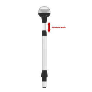 Feux de navigation LED 12VDC pour yacht, tubes télescopiques en aluminium insérables, 28-44 pouces, matériel marin - Product Image 1