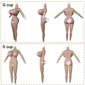 Copa <span class=keywords><strong>X</strong></span>/S travesti trajes de cuerpo completo de silicona pechos gigantes para hombre a mujer Sissy transgénero travesti Ladyboy Cosplay - Product Image 2
