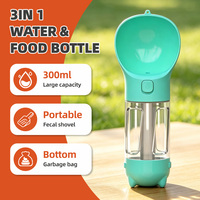 Distributeur d'eau portable 3-en-1 durable et étanche pour animaux de compagnie, gamelle de voyage, bouteille d'eau pour chien, récipient à nourriture, support pour sacs à déjections
