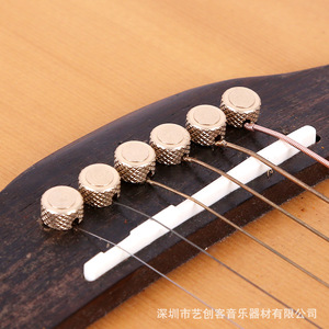 Clavijas de afinación de guitarra acústica pulidas de latón, duraderas, juego de 6 piezas - Product Image 3